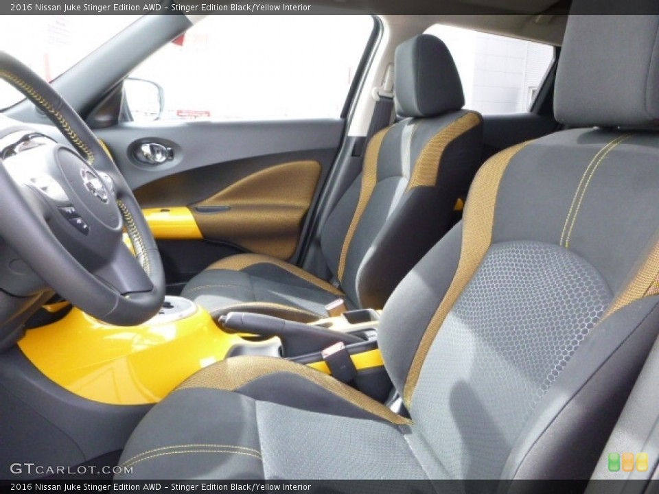 Stinger Edition Black/Yellow Interior Front Seat for the 2016 Nissan Juke Stinger Edition AWD #111508157