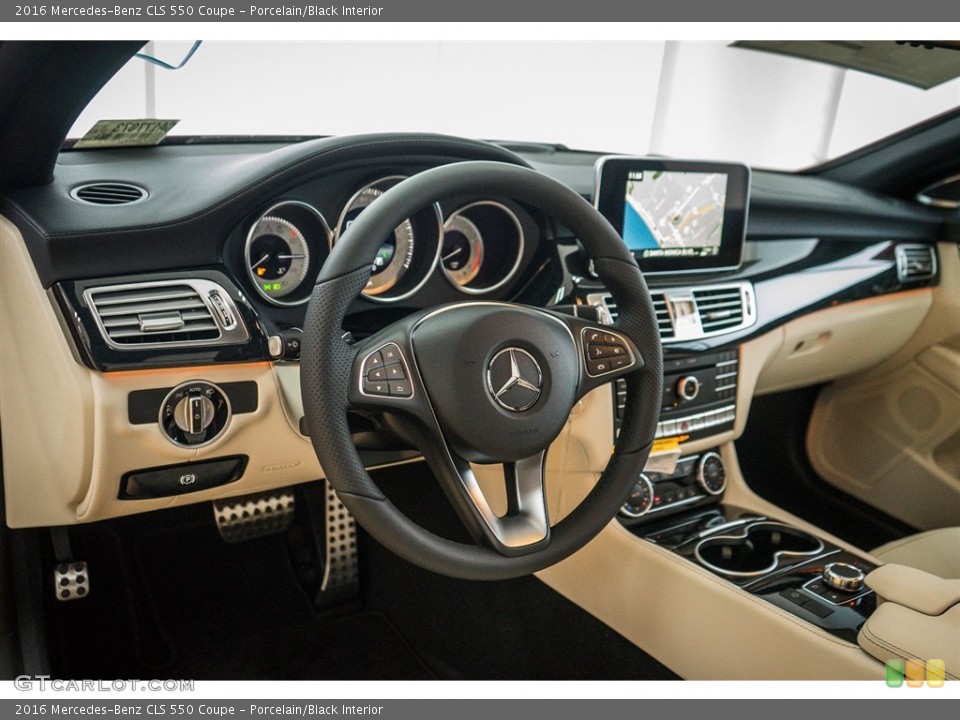 Porcelain/Black Interior Dashboard for the 2016 Mercedes-Benz CLS 550 Coupe #111508769
