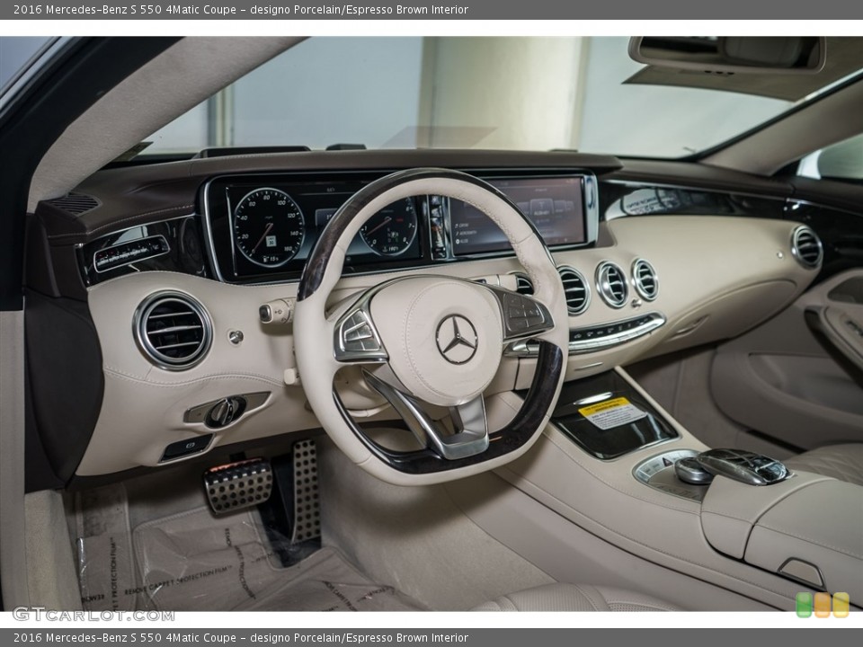 designo Porcelain/Espresso Brown Interior Dashboard for the 2016 Mercedes-Benz S 550 4Matic Coupe #111509873