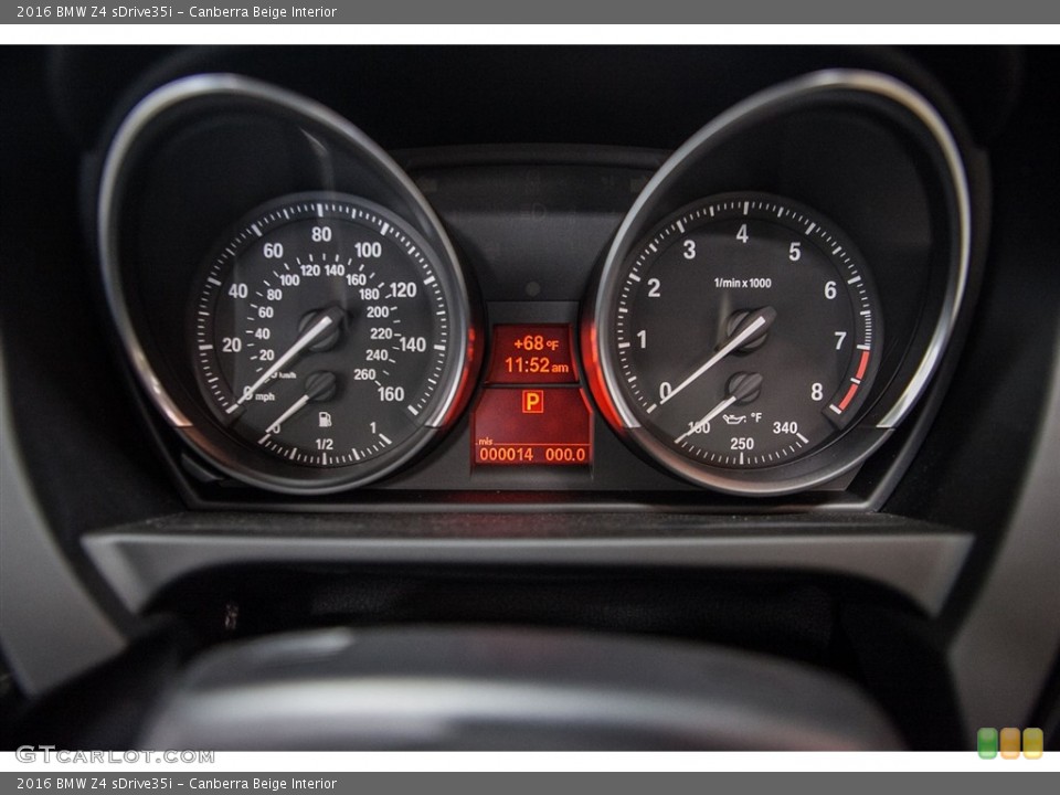 Canberra Beige Interior Gauges for the 2016 BMW Z4 sDrive35i #111518165