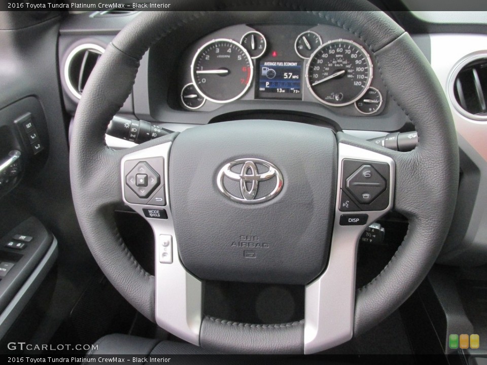 Black Interior Steering Wheel for the 2016 Toyota Tundra Platinum CrewMax #111561634