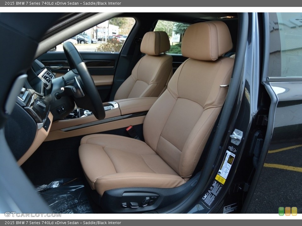 Saddle/Black Interior Front Seat for the 2015 BMW 7 Series 740Ld xDrive Sedan #111573185