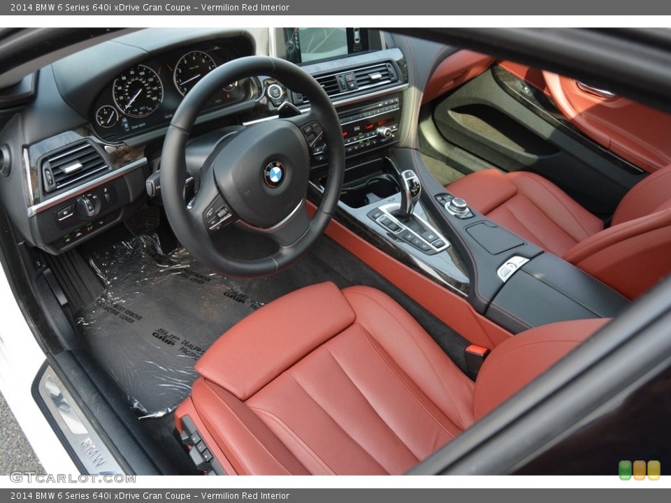 Vermilion Red 2014 BMW 6 Series Interiors