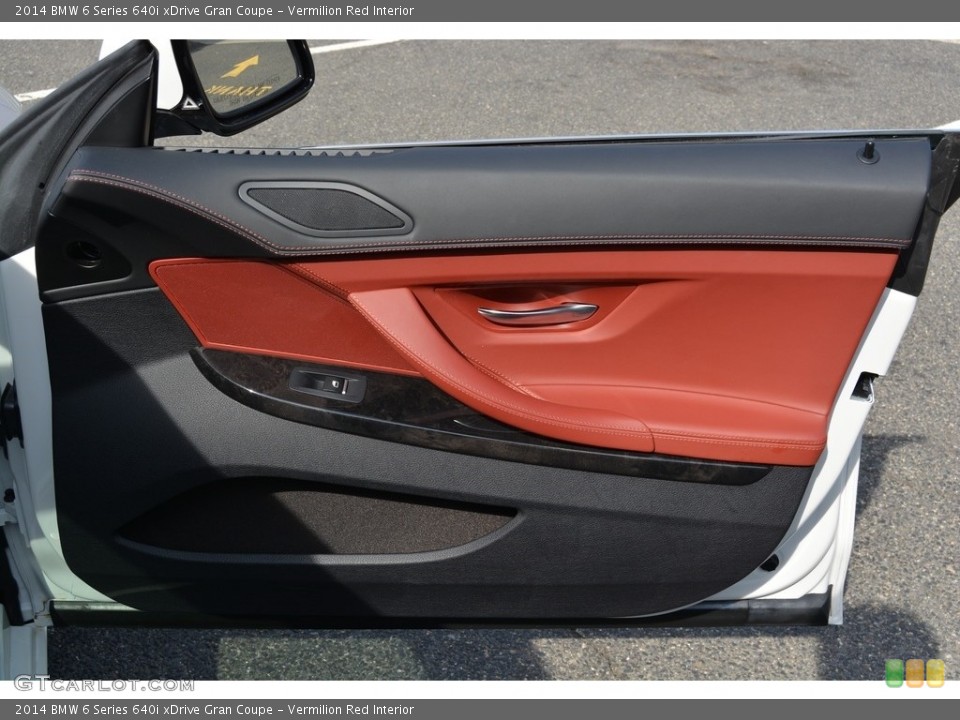 Vermilion Red Interior Door Panel for the 2014 BMW 6 Series 640i xDrive Gran Coupe #111582992