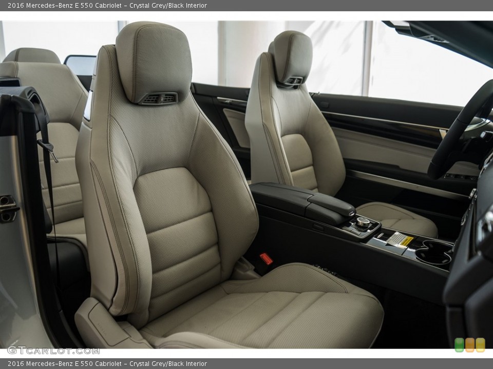 Crystal Grey/Black Interior Front Seat for the 2016 Mercedes-Benz E 550 Cabriolet #111588512