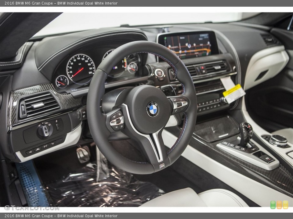 BMW Individual Opal White Interior Prime Interior for the 2016 BMW M6 Gran Coupe #111621561
