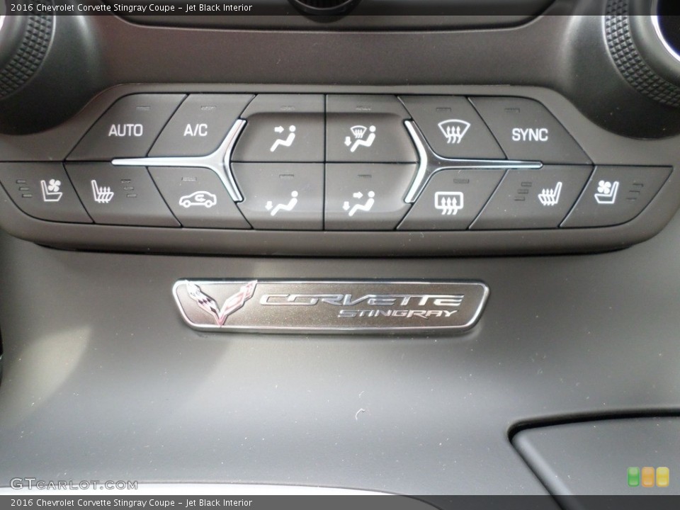 Jet Black Interior Controls for the 2016 Chevrolet Corvette Stingray Coupe #111640793