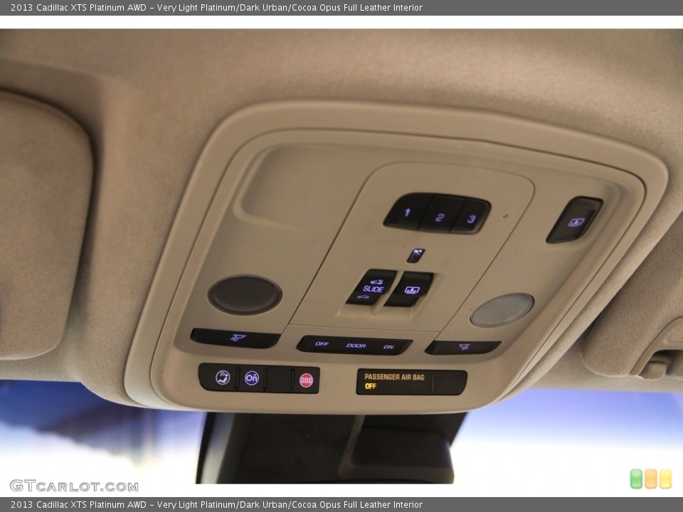 Very Light Platinum/Dark Urban/Cocoa Opus Full Leather Interior Controls for the 2013 Cadillac XTS Platinum AWD #111657191