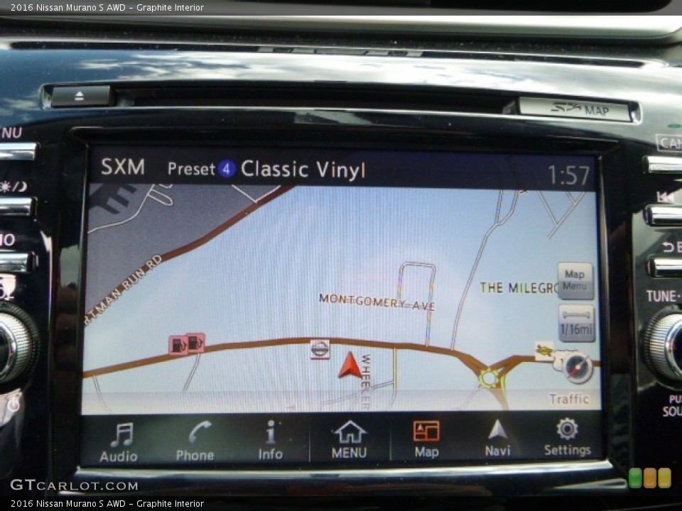 Graphite Interior Navigation for the 2016 Nissan Murano S AWD #111662210