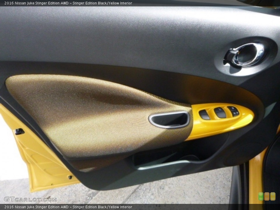 Stinger Edition Black/Yellow Interior Door Panel for the 2016 Nissan Juke Stinger Edition AWD #111680792