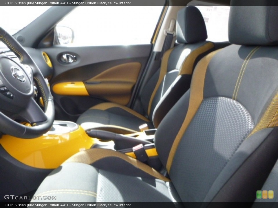 Stinger Edition Black/Yellow Interior Front Seat for the 2016 Nissan Juke Stinger Edition AWD #111680798