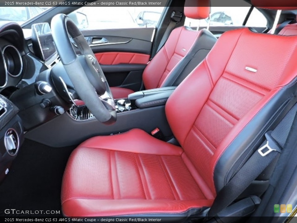 designo Classic Red/Black Interior Front Seat for the 2015 Mercedes-Benz CLS 63 AMG S 4Matic Coupe #111709245