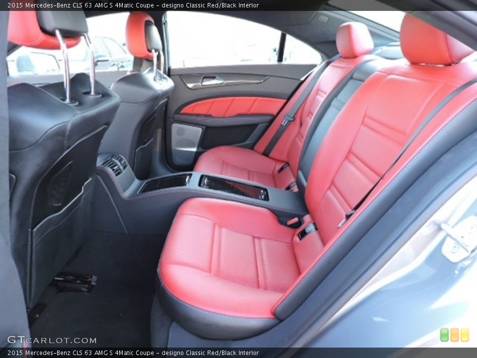 designo Classic Red/Black Interior Rear Seat for the 2015 Mercedes-Benz CLS 63 AMG S 4Matic Coupe #111709268