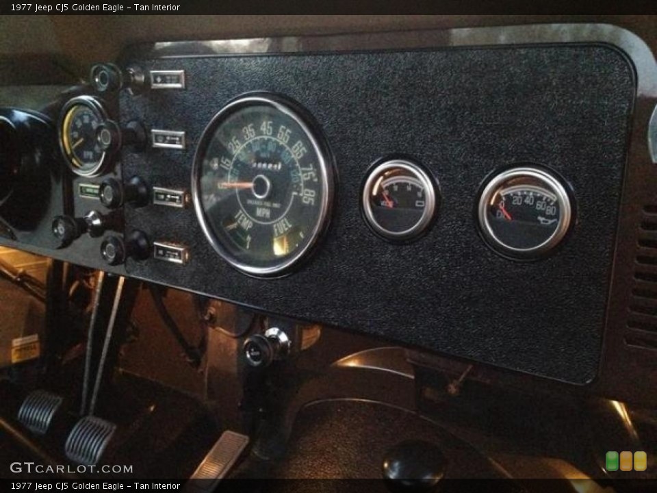 Tan Interior Gauges for the 1977 Jeep CJ5 Golden Eagle #111710155