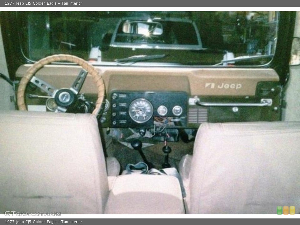Tan Interior Dashboard for the 1977 Jeep CJ5 Golden Eagle #111710252
