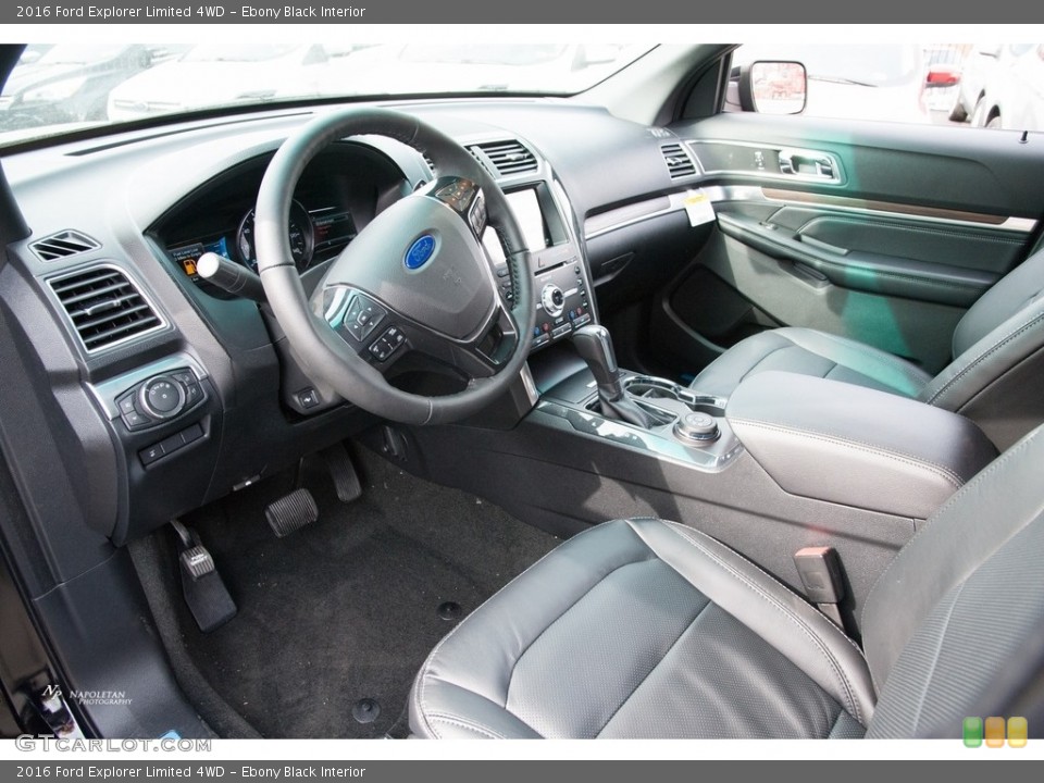 Ebony Black Interior Prime Interior for the 2016 Ford Explorer Limited 4WD #111739882