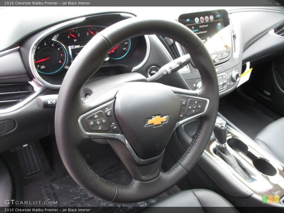 Jet Black Interior Steering Wheel for the 2016 Chevrolet Malibu Premier #111741454