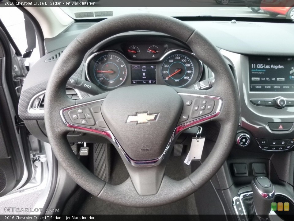Jet Black Interior Steering Wheel for the 2016 Chevrolet Cruze LT Sedan #111744799