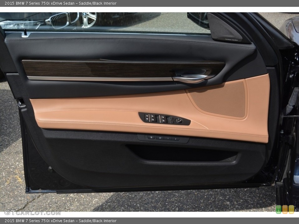 Saddle/Black Interior Door Panel for the 2015 BMW 7 Series 750i xDrive Sedan #111779330