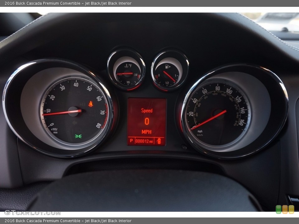 Jet Black/Jet Black Interior Gauges for the 2016 Buick Cascada Premium Convertible #111782246