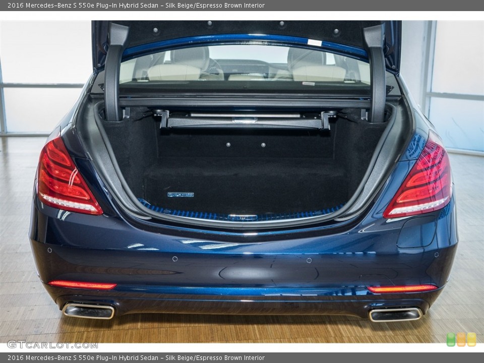Silk Beige/Espresso Brown Interior Trunk for the 2016 Mercedes-Benz S 550e Plug-In Hybrid Sedan #111785003