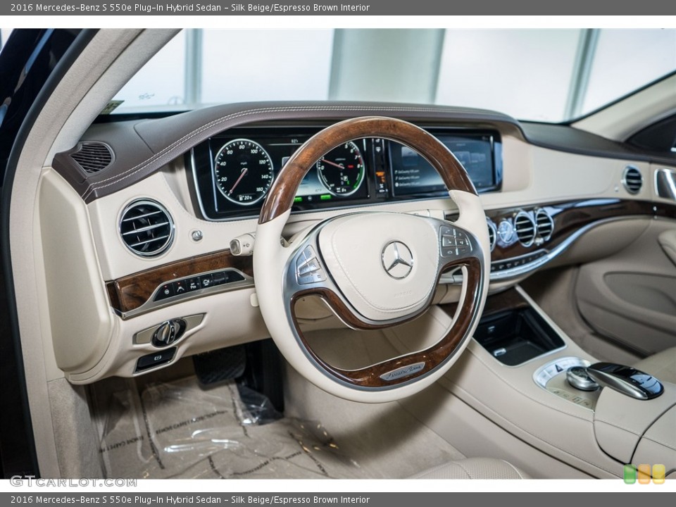 Silk Beige/Espresso Brown Interior Prime Interior for the 2016 Mercedes-Benz S 550e Plug-In Hybrid Sedan #111785030