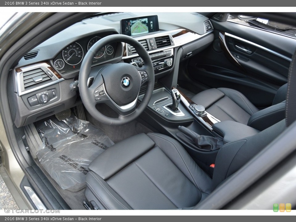 Black Interior Prime Interior for the 2016 BMW 3 Series 340i xDrive Sedan #111785060