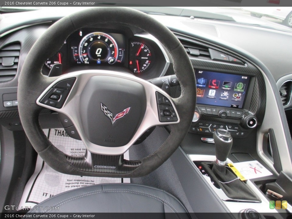 Gray Interior Dashboard for the 2016 Chevrolet Corvette Z06 Coupe #111785594