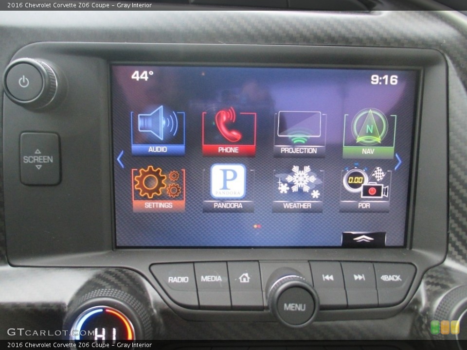 Gray Interior Controls for the 2016 Chevrolet Corvette Z06 Coupe #111785612