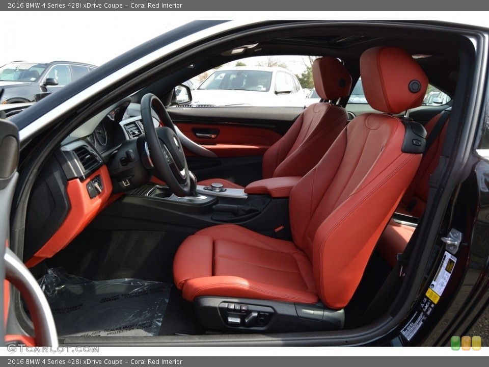 Coral Red Interior Front Seat for the 2016 BMW 4 Series 428i xDrive Coupe #111792488