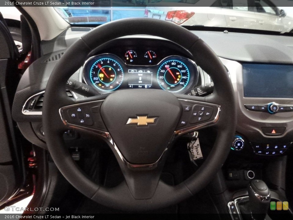 Jet Black Interior Steering Wheel for the 2016 Chevrolet Cruze LT Sedan #111810865