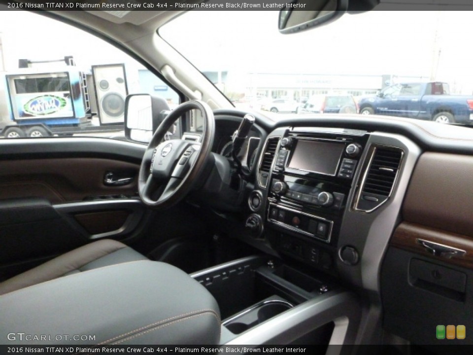 Platinum Reserve Black/Brown Leather Interior Dashboard for the 2016 Nissan TITAN XD Platinum Reserve Crew Cab 4x4 #111811877