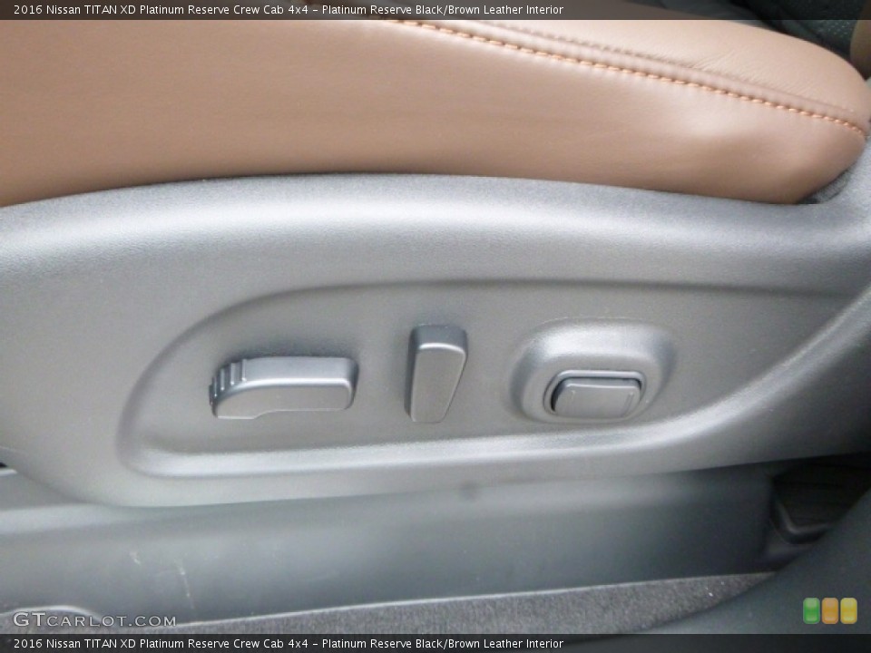 Platinum Reserve Black/Brown Leather Interior Controls for the 2016 Nissan TITAN XD Platinum Reserve Crew Cab 4x4 #111812057