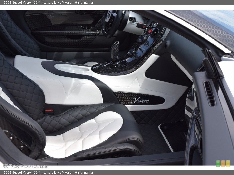 White 2008 Bugatti Veyron Interiors