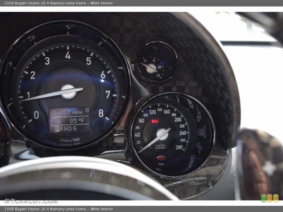 White Interior Gauges for the 2008 Bugatti Veyron 16.4 Mansory Linea Vivere #111819758