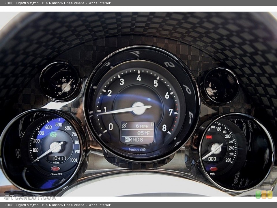 White Interior Gauges for the 2008 Bugatti Veyron 16.4 Mansory Linea Vivere #111820277