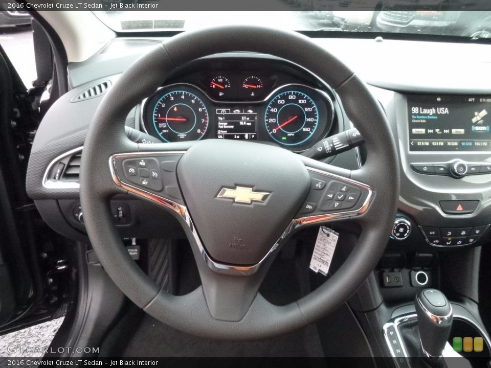 Jet Black Interior Steering Wheel for the 2016 Chevrolet Cruze LT Sedan #111839147