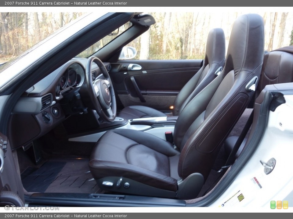 Natural Leather Cocoa Interior Front Seat for the 2007 Porsche 911 Carrera Cabriolet #111845747