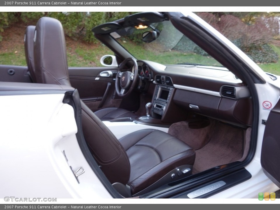 Natural Leather Cocoa Interior Front Seat for the 2007 Porsche 911 Carrera Cabriolet #111845777