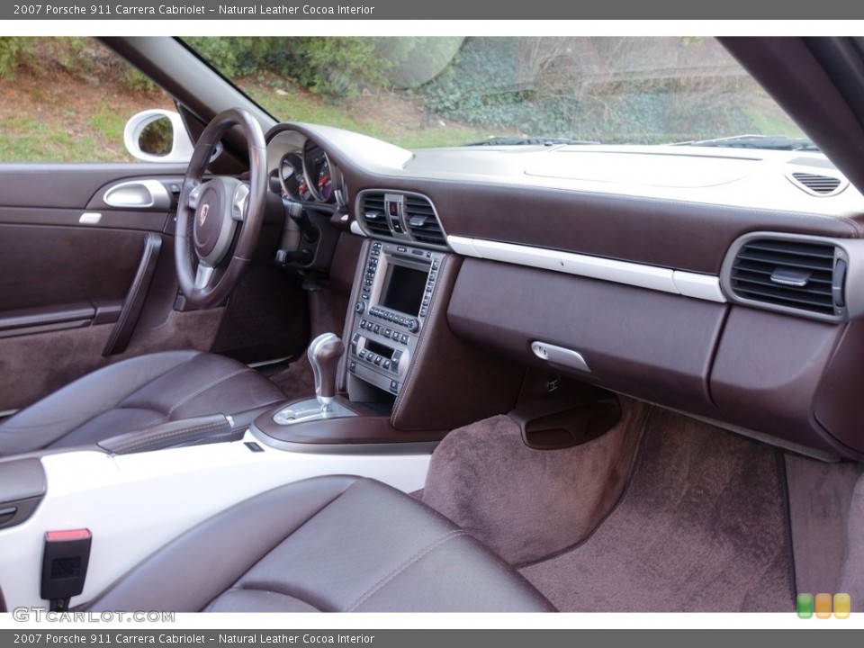 Natural Leather Cocoa Interior Dashboard for the 2007 Porsche 911 Carrera Cabriolet #111845819