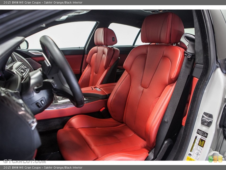 Sakhir Orange/Black Interior Front Seat for the 2015 BMW M6 Gran Coupe #111848468