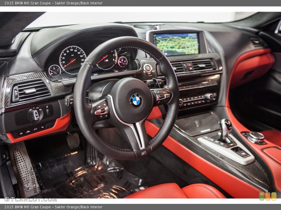 Sakhir Orange/Black Interior Prime Interior for the 2015 BMW M6 Gran Coupe #111848747