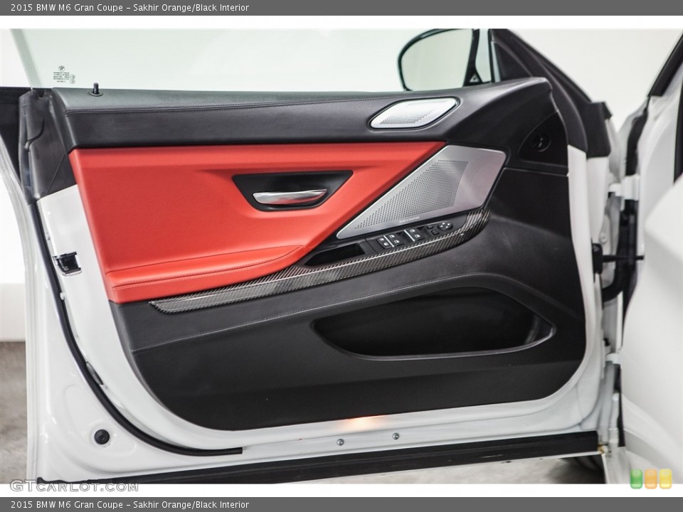 Sakhir Orange/Black Interior Door Panel for the 2015 BMW M6 Gran Coupe #111848825
