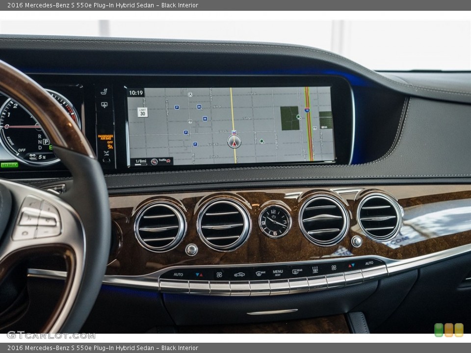 Black Interior Navigation for the 2016 Mercedes-Benz S 550e Plug-In Hybrid Sedan #111850753
