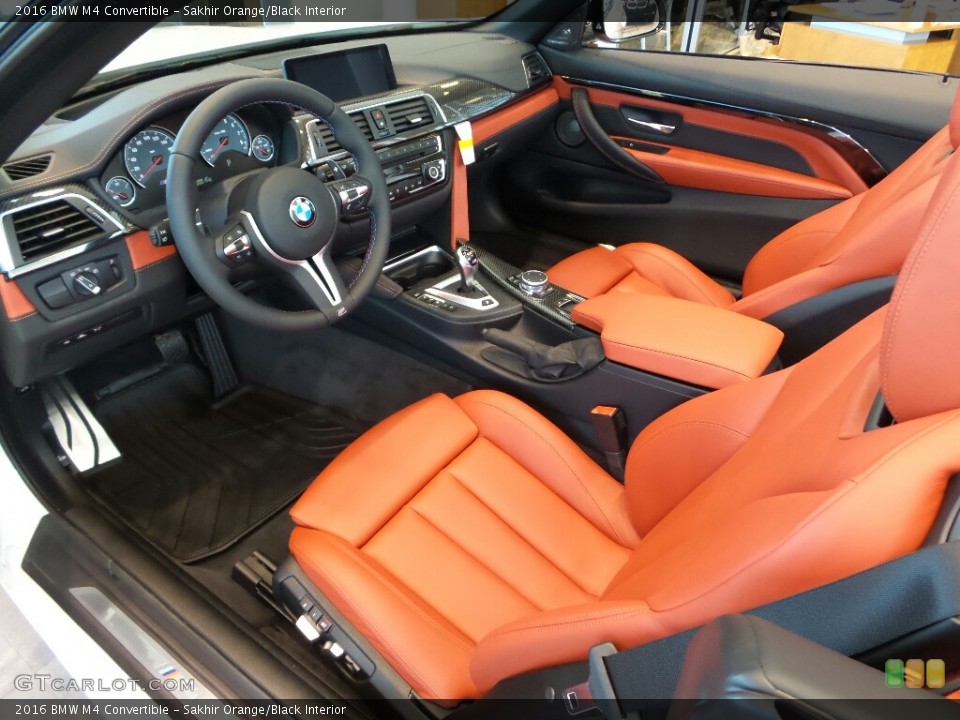Sakhir Orange/Black Interior Prime Interior for the 2016 BMW M4 Convertible #111852590