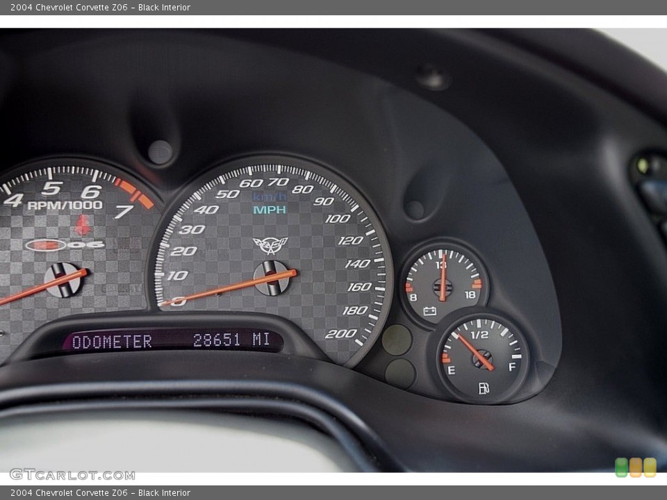 Black Interior Gauges for the 2004 Chevrolet Corvette Z06 #111893923