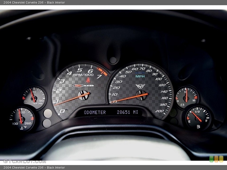 Black Interior Gauges for the 2004 Chevrolet Corvette Z06 #111893938