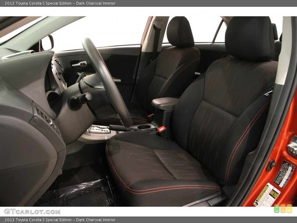 Dark Charcoal Interior Front Seat for the 2013 Toyota Corolla S Special Edition #111899107
