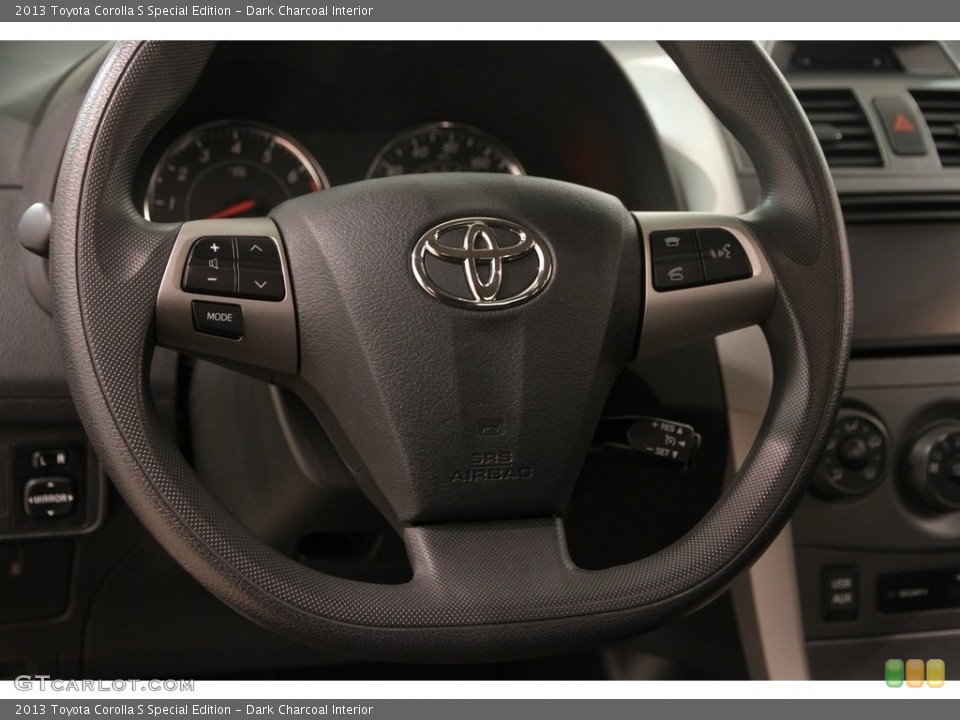 Dark Charcoal Interior Steering Wheel for the 2013 Toyota Corolla S Special Edition #111899128