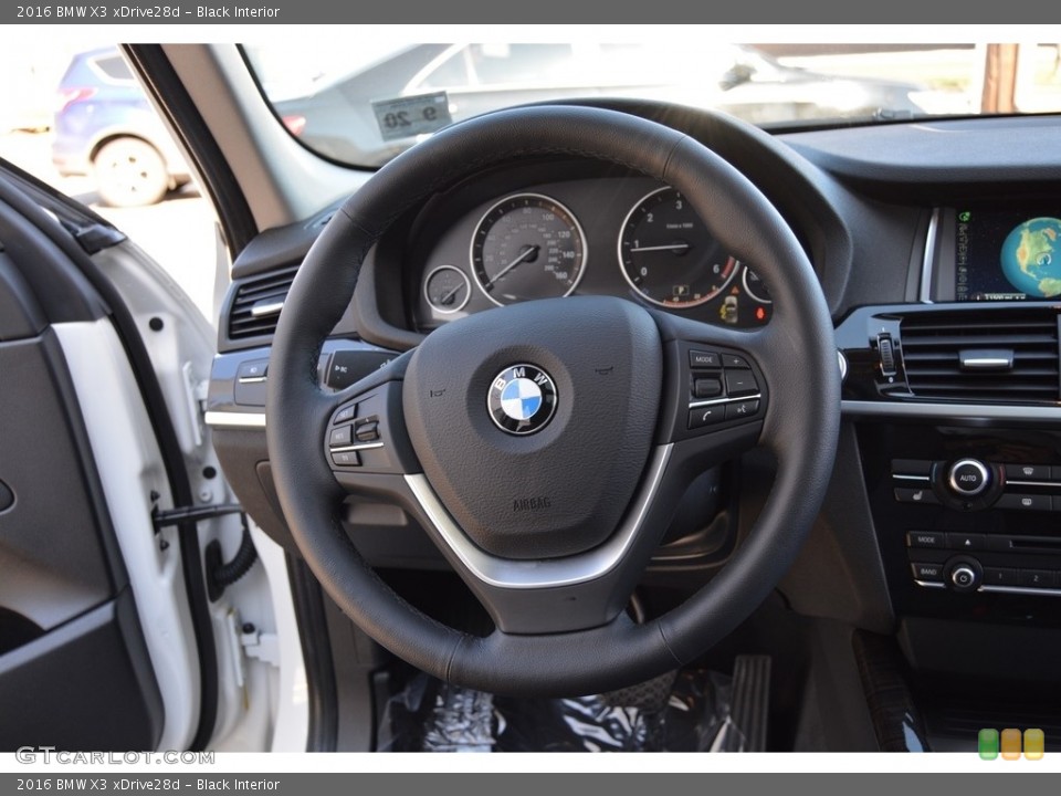Black Interior Steering Wheel for the 2016 BMW X3 xDrive28d #111914094